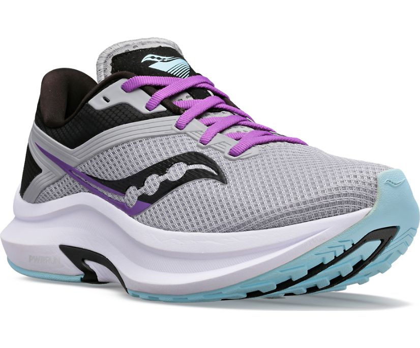 Women's Saucony Axon Running Shoes Grey / Blue | Singapore 083TCEV